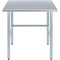 Amgood 24 in. x 36 in. Open Base Stainless Steel Metal Table WT-2436-RCB-Z - alternate 8